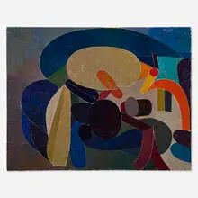 Miyoko Ito, Untitled Landscape, c. 1957, oil on canvas