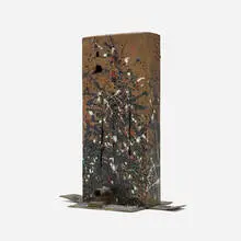 Mark Grotjahn, Untitled (Unusual Still Named and Splattered Mask M29.c), 2013, painted bronze