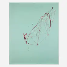 Sterling Ruby, Mapping, 2007-08, nail polish on paper