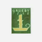 Grueby Faience and Tile Company, Advertising tile with chamberstick, c. 1910, glazed earthenware decorated in cuenca