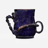 Rare snake vase by George E. Ohr, 1896, glazed earthenware, sold Jan 2025