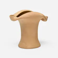 Vase by George E. Ohr, 1898-1910, bisque earthenware, sold Jan 2025