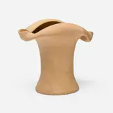 Vase by George E. Ohr, 1898-1910, bisque earthenware, sold Jan 2025