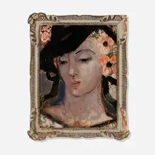 Alice M. Flint, Untitled (Venetian Head), oil on canvas panel