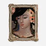 Alice M. Flint, Untitled (Venetian Head), oil on canvas panel