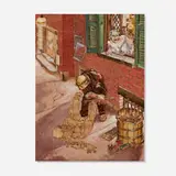 Lotan Lotan Welshans, Ashcan School Street Scene, oil on canvas over wood