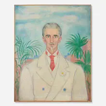 Macena Barton, Portrait of Dr. Barton, c. 1935, oil on linen