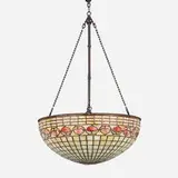 Acorn hanging fixture by Tiffany Studios, c. 1910, leaded glass, patinated bronze, sold Dec 2022