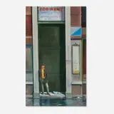 Clyde Singer, Doorway Occupant, 1972, oil on panel