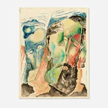 Peter Krasnow, Three Learned Men, c. 1930, monoprint