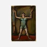 Georges Rouault, Le Jongleur (from the Cirque portfolio), 1930, etching with aquatint in colors on BFK Rives