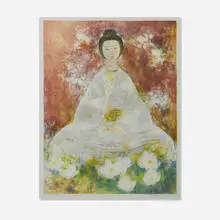 Vũ Cao Đàm, The Blossoms, 1970, lithograph in colors
