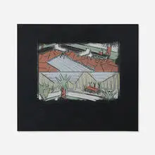 Michael Hurson, Palm Springs, screenprint with hand-coloring