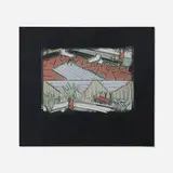 Michael Hurson, Palm Springs, screenprint with hand-coloring
