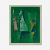 Marino from Shakespeare - I by Marino Marini, 1978, etching, aquatint and drypoint in colors, sold Nov 2022