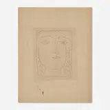 Pablo Picasso, Head of a Girl (from À Pablo Picasso by Paul Eluard), etching