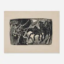 Helen West Heller, Hooves, 1927, linocut