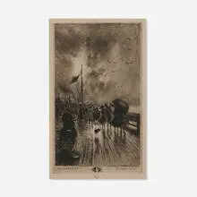 Félix Buhot, Un débarquement en angleterre, 1879, etching, drypoint, aquatint and roulette
