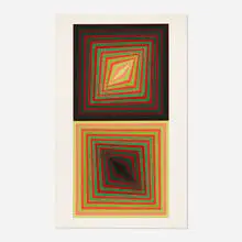 Lumi by Victor Vasarely, 1989, screenprint in colors, sold Aug 2021