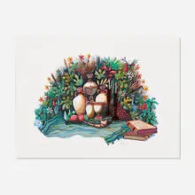 Amram Ebgi, Untitled, c. 1990, offset lithograph in colors with embossing and metallic ink