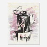 Wifredo Lam, Canaima, 1974, lithograph in colors