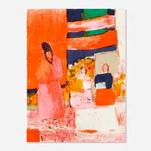 Mexique by Bernard Cathelin, 1964, lithograph in colors, sold Aug 2021