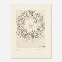 Jōsaku Maeda, Untitled XIV (from The International Avant-Garde, Vol. 1), etching