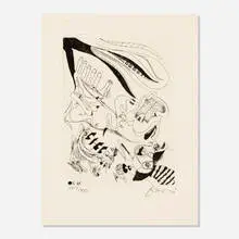 Erró, Untitled V (from The International Avant-Garde, Vol. 1), etching