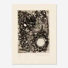 Untitled XVII (from The International Avant-Garde, Vol. 1) by Marie Carlier, 1962, etching, sold Aug 2021