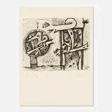 Lucio Del Pezzo, Untitled III (from The International Avant-Garde, Vol. 1), etching