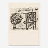 Lucio Del Pezzo, Untitled III (from The International Avant-Garde, Vol. 1), etching