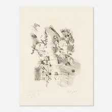 Camille Bryen, Untitled XII (from The International Avant-Garde, Vol. 1), 1962, etching