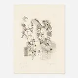 Camille Bryen, Untitled XII (from The International Avant-Garde, Vol. 1), 1962, etching