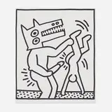 Keith Haring, Untitled (from Lucio Amelio), 1983, offset lithograph
