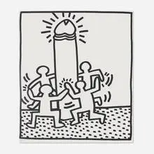 Untitled (from Lucio Amelio) by Keith Haring, 1983, offset lithograph, sold Aug 2021