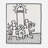 Keith Haring, Untitled (from Lucio Amelio), 1983, offset lithograph