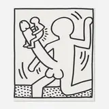 Keith Haring, Untitled (from Lucio Amelio), 1983, offset lithograph