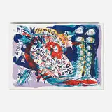 Asger Jorn, Untitled (from the One Cent Life portfolio), 1964, lithograph in colors and letterpress