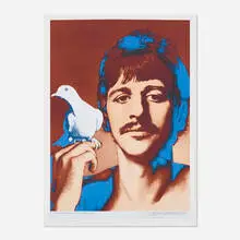 Richard Avedon, Ringo Starr poster, offset lithograph in colors on paper mounted to linen