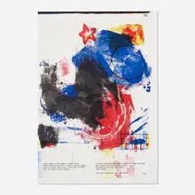 Untitled (from the One Cent Life portfolio) by Robert Rauschenberg, 1964, lithograph in colors and letterpress, sold Aug 2021