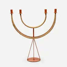 Arthur Umanoff, Candelabrum, c. 1950, enameled steel, cane