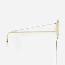 attribution Jean Prouvé, Swing-Jib lamp, c. 1947, enameled steel, steel wire