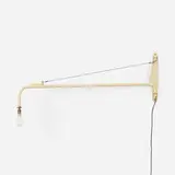 attribution Jean Prouvé, Swing-Jib lamp, c. 1947, enameled steel, steel wire