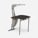 Thom Mayne, Nee chair, 1989, cast aluminum, enameled and perforated steel