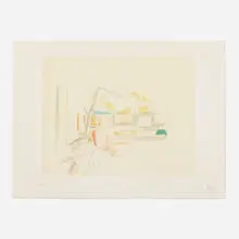 Balthus, Jeune fille à la fenêtre (from the Dessins portfolio), 1994, lithograph in colors