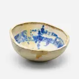 Large Half-Moon sculpture by Toshiko Takaezu, hand-built earthenware with drip glaze, sold Jul 2021