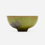 Bowl by Gertrud and Otto Natzler, c. 1964, glazed earthenware, sold Jul 2021