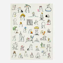 Urs Fischer, Snowman, 2019, screenprint in colors
