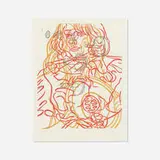 David Salle, Untitled (for Film Forum), 1991, linocut on Hahnemühle