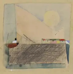 Keith Purser, Untitled, mixed media on paper 33 x 33cm .